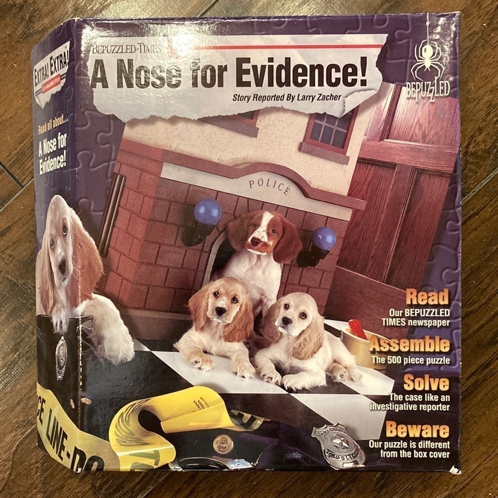 Vintage | Unopened 1997 500 Piece Mystery Puzzle A Nose For Evidence